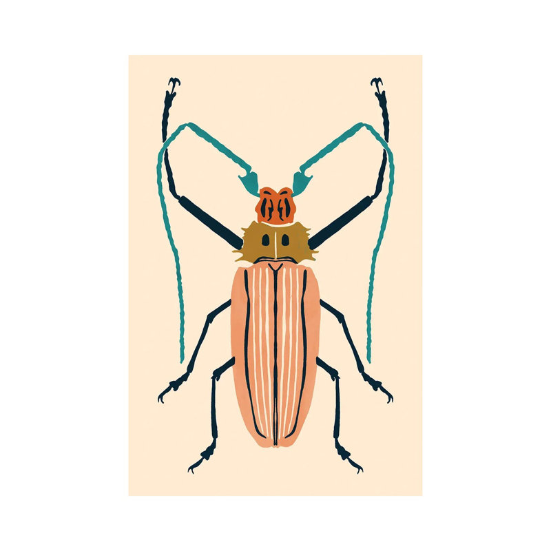 Beetle Bug IV by Victoria Barnes - Wrapped Canvas Print, 20.32 cm H x 30.48 cm W