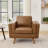 Inayat 22.3''W Leather Armchair With Solid Wood Legs-672179433