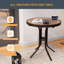 Table d'appoint ronde pour terrasse, table basse d'extérieur toutes saisons avec structure thermolaquée, petite table d'extérieur pour terrasse avec jardin et terrasse-1544810978-1544810981
