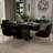 Magallanes 6-Person Extendable Table Dining Set with Velvet Dining Chair-1814485629-1814485569