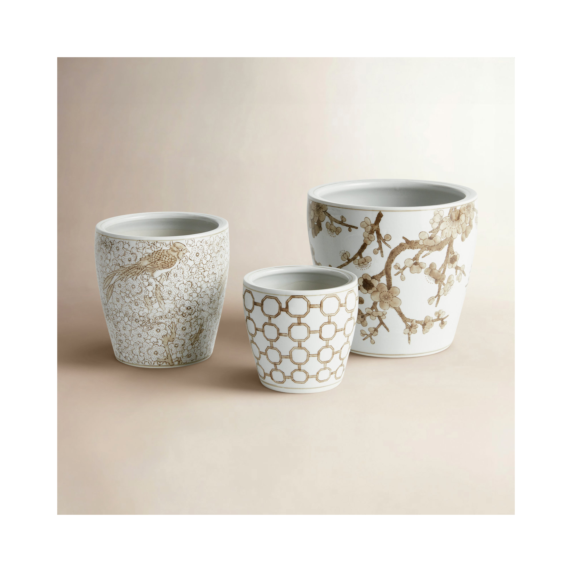 PROVINCE FLOWER POTS, SET OF 3