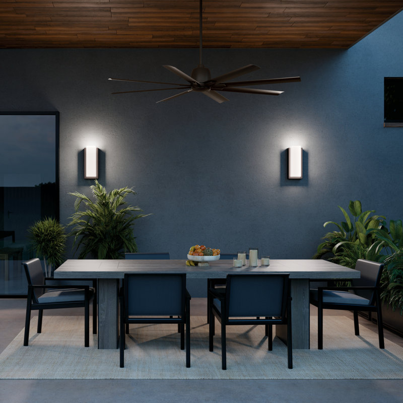 75 Inch Breda 8-Blade Ceiling Fan in Satin Natural Bronze with Satin Natural Bronze Blades, Satin Natural Bronze, 75"