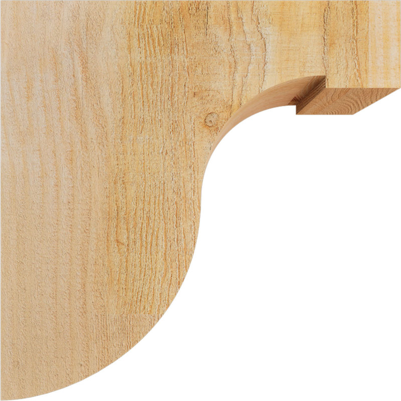 Del Monte Corbel, H 12 po x l 4 po x P 12 po, Sapin de Douglas, Sciage brut