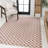 Aimee Traditional Cottage Checkerboard Salmon/Cream Indoor/Outdoor Rug-787449863