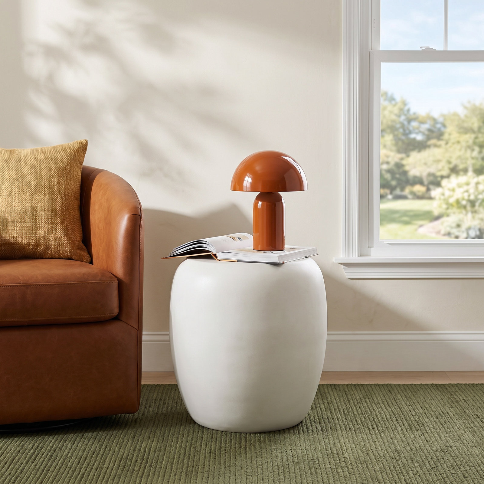 Rox End Table, White