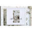 Armoire de salle de bain blanche murale avec 4 tablettes et porte miroir