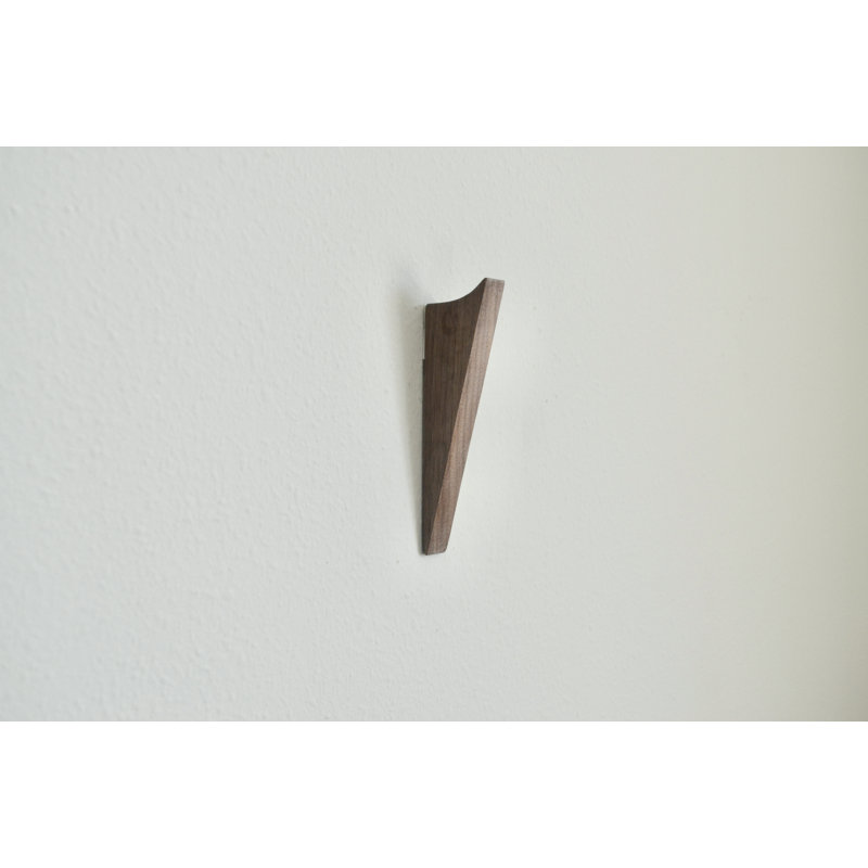 Airlene Solid Wood Wall Wall Hook, Walnut