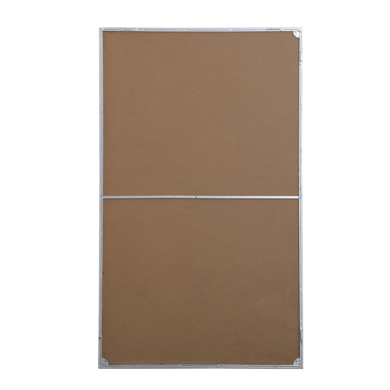 Sabine Metal Rectangle Wall Mirror, 60" x 36", Silver