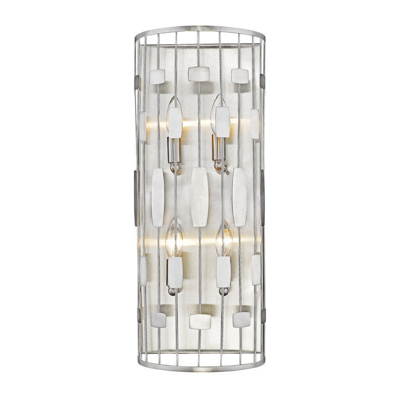 Dailynn Steel Flush Mounted Sconce, Brushed Nickel