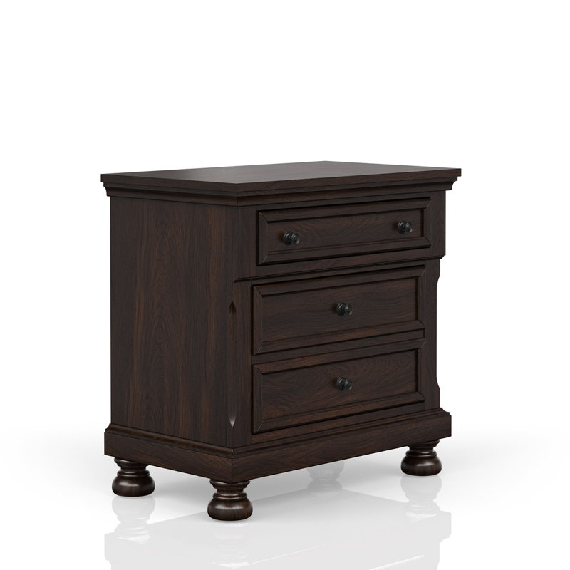 Nightstand Two Drawer, Cherry