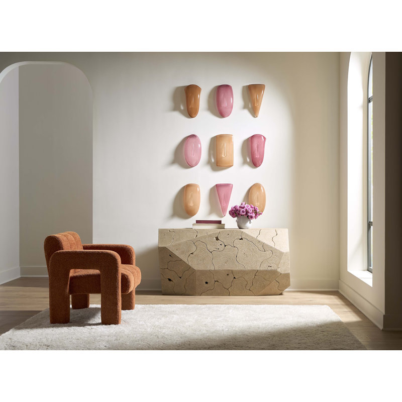 Classic Convex Cycladic Wall Art, Pink
