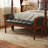 Westcliffe Mid-Century Retro 54" Button-Tufted PU Leather Ottoman Bench with Curved Armrests-2047868297