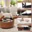 Table basse avec repose-pieds Modern Leather