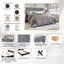Ensemble de chambre à coucher 4 pièces en velours côtelé Pravesh-1003789917-1003789912