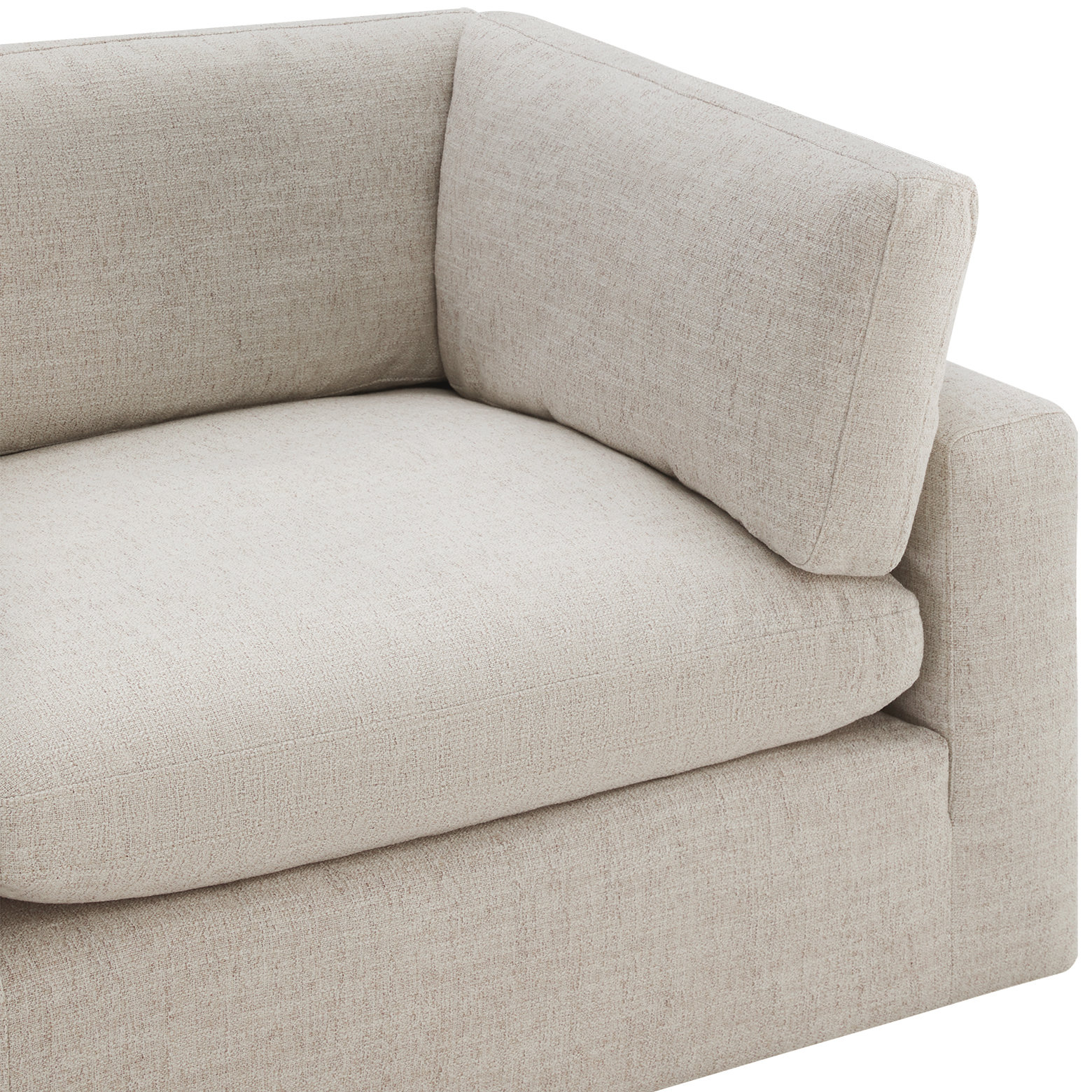 Capra 91'' Upholstered Sofa, Nathan Wheat Tweed