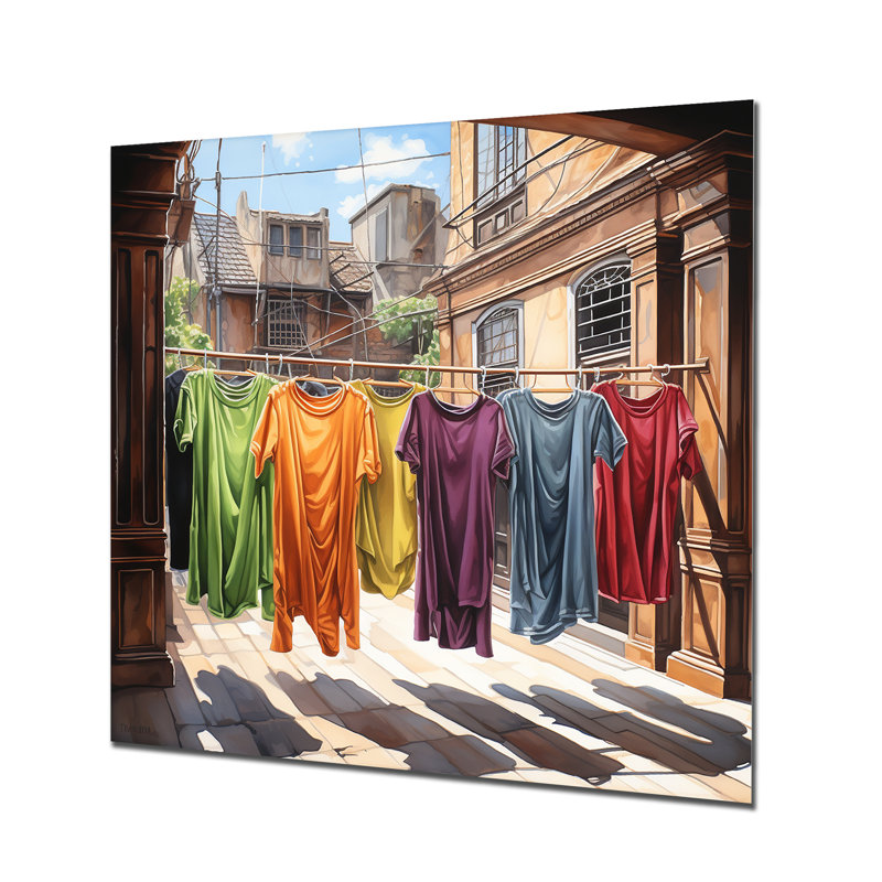 Laundry Day Village 2 - Laundry Metal Wall Art, 36" H x 36" W