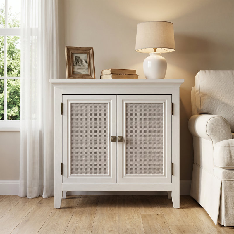 Azareyah 2 Door Storage Cabinet, White