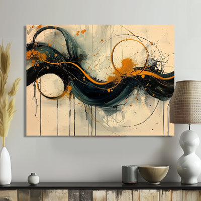 Or noir et optique, jeu de spirale III - impression d'art moderne sur métal