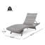 Crete Grey Polyethylene Rattan Chaise Lounge