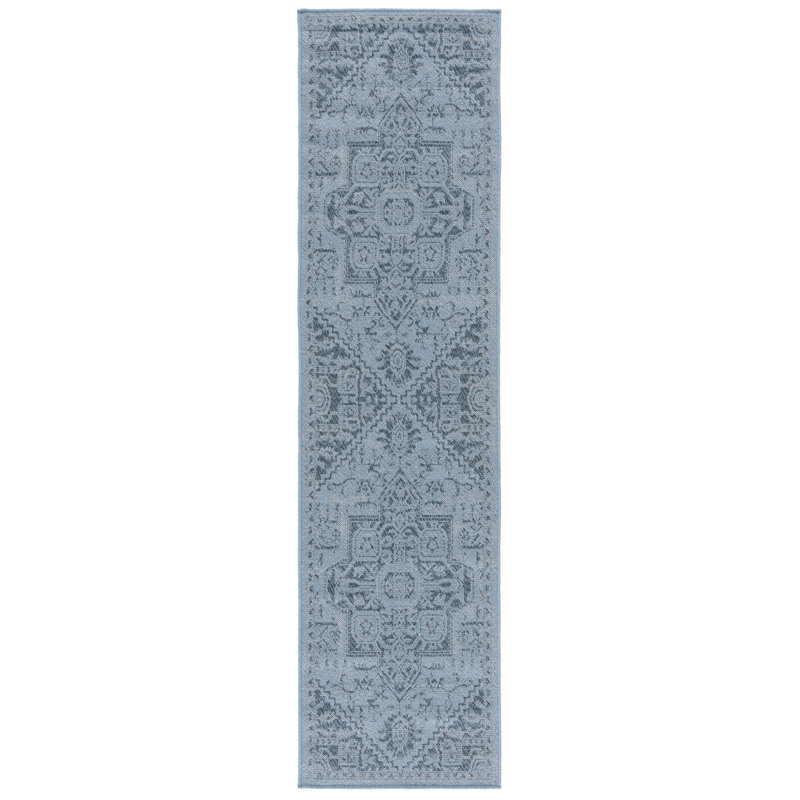 Mayleen Performance Machine Washable Oriental Indoor/Outdoor Area Rug, Runner 2' x 8'