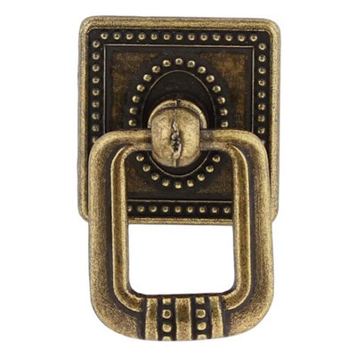 Poignée anneau en laiton antique 1-3 / 8 po de style fédéral rétro