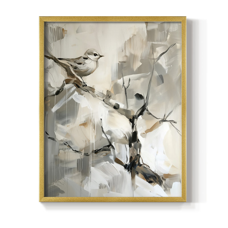ANIMALS Series LXV III - reproduction encadrée de qualité supérieure - prête à être accrochée - aucun clou requis, Or