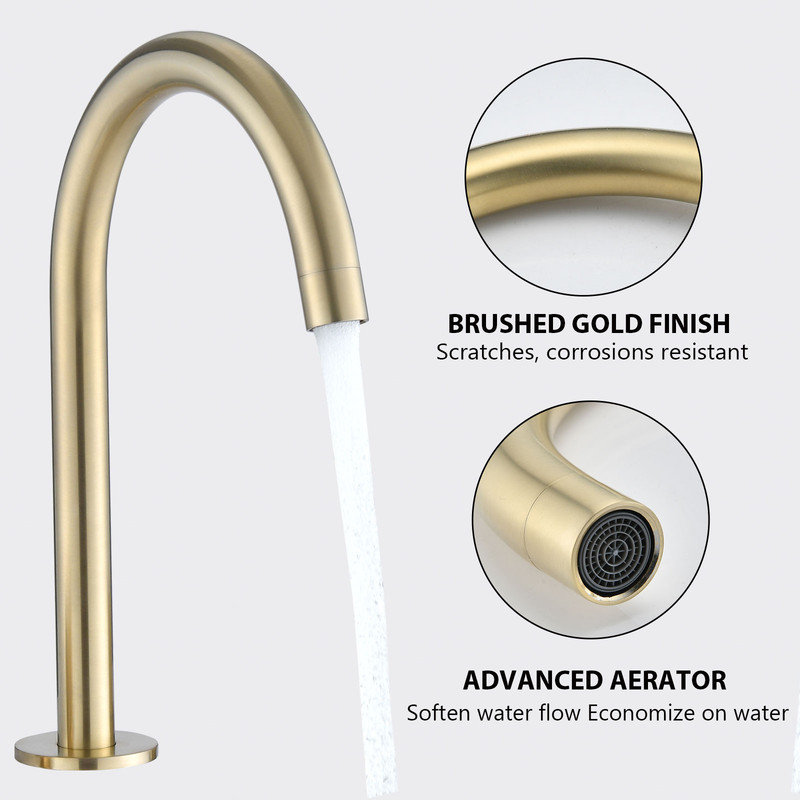 2-handle Bathroom Faucet, Brushed Gold