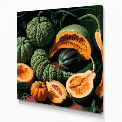 Vegetables Bitter Gourd Bitter Melon Green Canvas Wall Art
