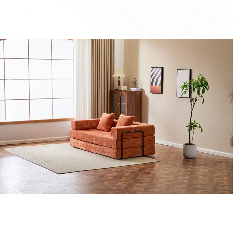 Canapé de plancher, Chenille orange