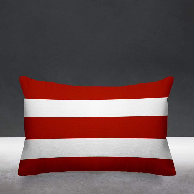 Coussin décoratif intérieur / extérieur Kyson, Rouge