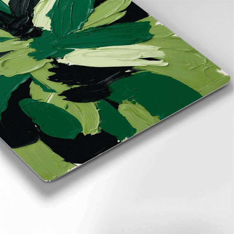 «Neo Expressionism 23 Green», art mural en métal, H 11 po x l 14 po