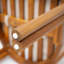 Chaise de salle à manger sans accoudoirs en bois d'acacia Cove, finition teck avec coussin, ensemble de 2