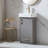 Calvinesha 18'' Dark Gray Mini Single Bathroom Vanity with Ceramic Top