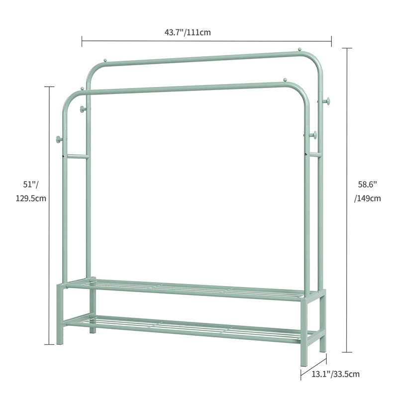 Mickelina 43.7'' Closet System, Green