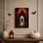" Ghost And Witches In Dark Forest Holding Glowing Halloween " Painting Print-1952773353