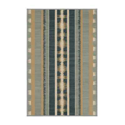 Tapis lavable à rayures Yucca Southwestern