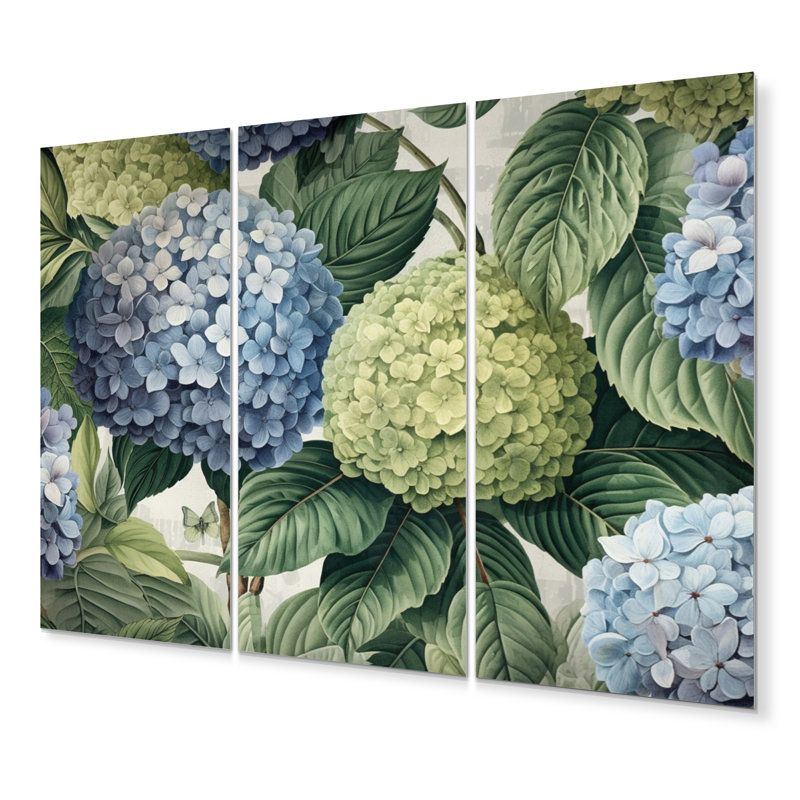 Ensemble de reproductions d'art mural en métal rose et vert