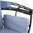 Akendra Modern Luxury Patio Chair With Retractable Canopy and Cushions - Blue-825827702