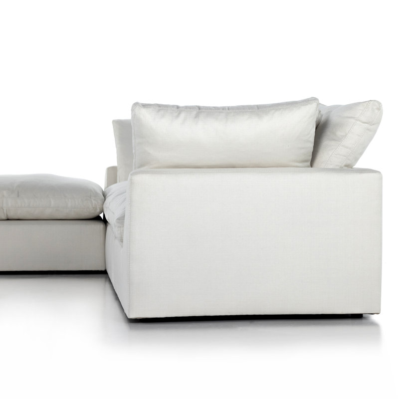 Stevie Modular Sectional, Cream Polyester