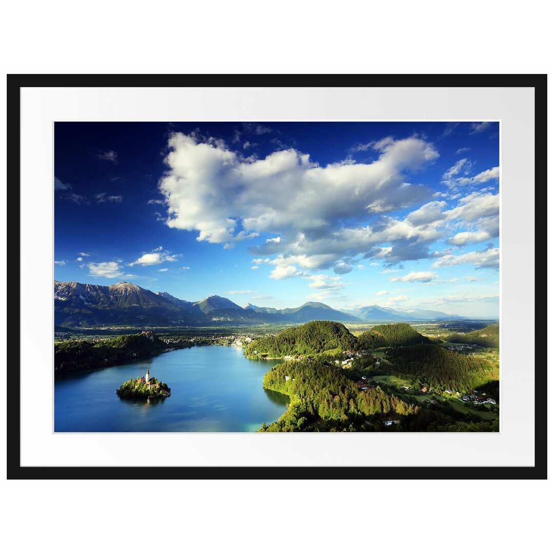 Gerahmtes Poster Atemberaubende Seen Landschaft