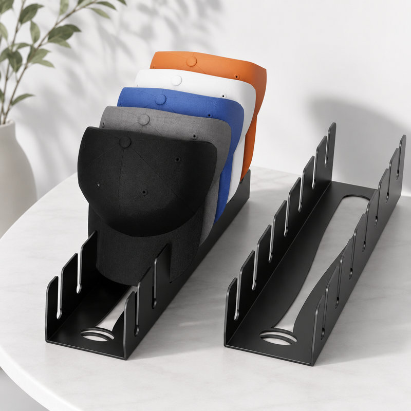 Lot de 2 supports de rangement pour casquettes de baseball, support de bureau en métal