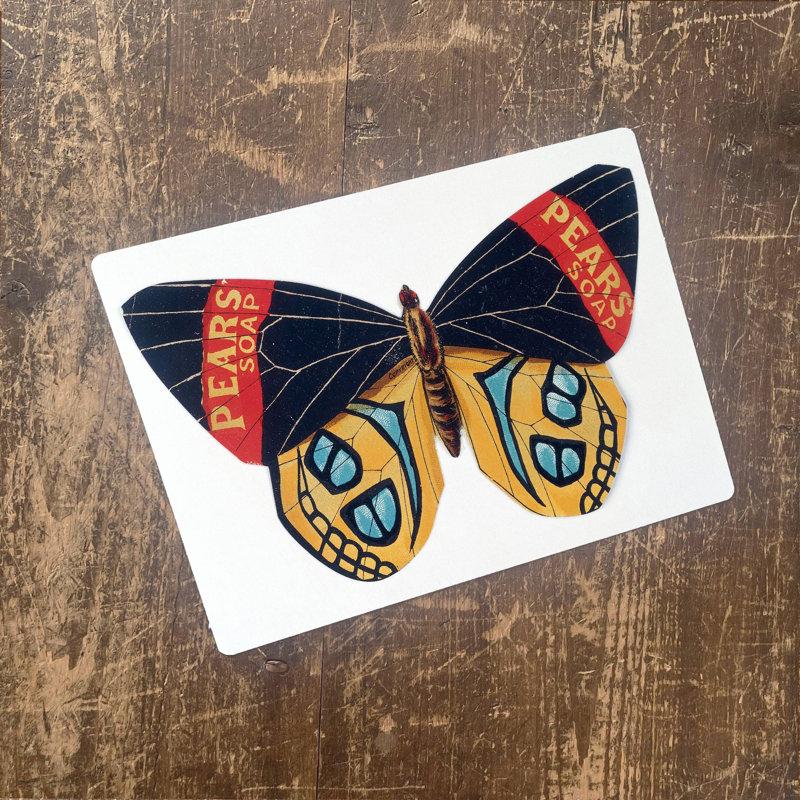 Pears Soap Butterfly Advertising Metal Wall Décor, 40cm H x 60cm W