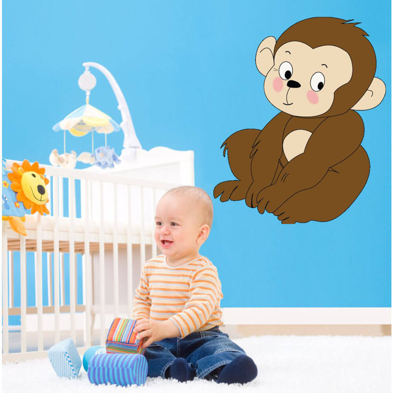 Animals Non-Wall Damaging Wall Decal, 40" H x 48" W