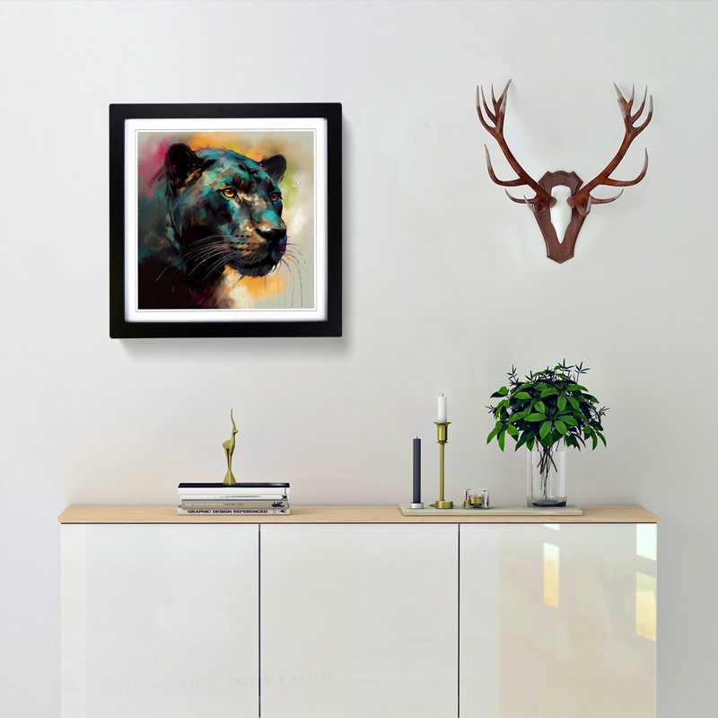 PantherNo.3 - Framed Print, Black