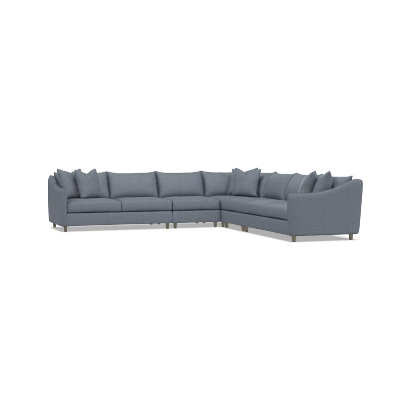 Joli Sectional, Greige, 32.5" H x 137.5" W x 137.5" D, Gray Velvet