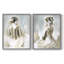 Figurine en lumière dorée I - reproduction encadrée de qualité supérieure - prête à être accrochée - aucun clou requis - aucun clou requis-751466167-751466166