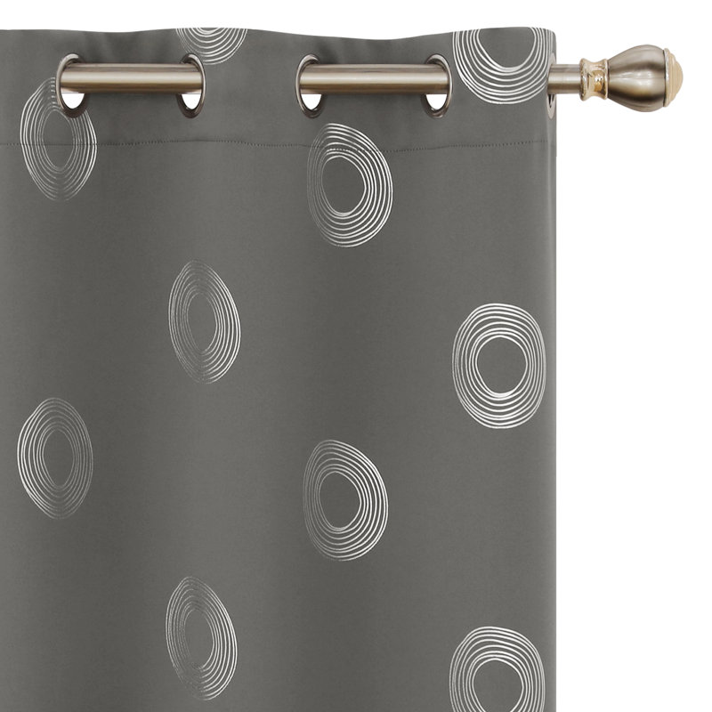 Paire de rideaux occultant en polyester Aquira, L 42 po x L 95 po, Bleu ciel