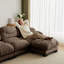 Canapé modulaire confortable en chenille plissé 3 places-134448935-134448936