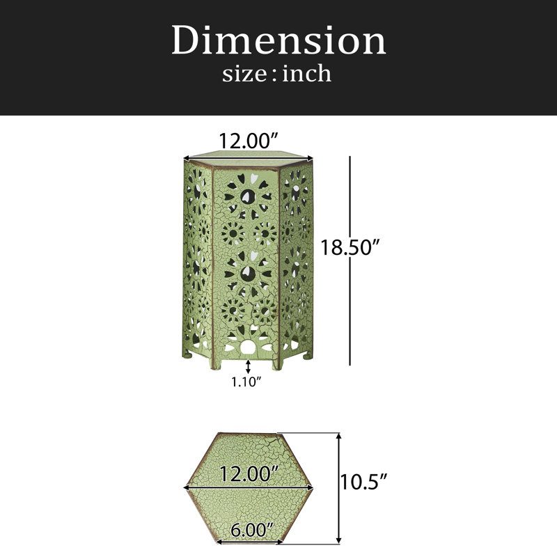12" SIDE TABLE, Green