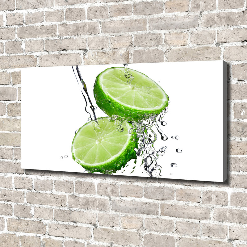 Limes And Water - No Frame Print on Canvas
